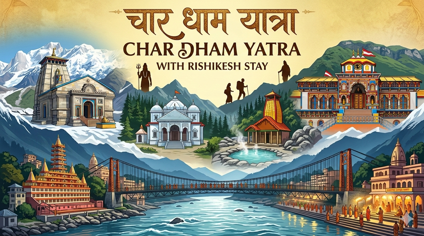 Char Dham Yatra with Rishikesh Stay
